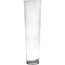 Bloemenvaas - Transparant - home-basics - conisch - glas - 70 x 19 cm - Vazen
