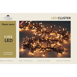 Led classic cluster lights 1152l/6,9m - 4m aanloopsnoer zwart - bi-bui trafo Anna's collection - Anna's Collection