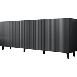 Meubella - Dressoir Vintar - Antraciet - 200 cm