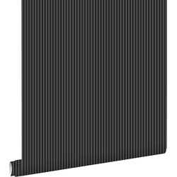 ESTAhome behang strepen zwart en wit - 53 cm x 10,05 m - 136446