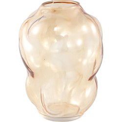 PTMD Maride Ronde Vaas - H20 x Ø15 cm - Glas - Bruin