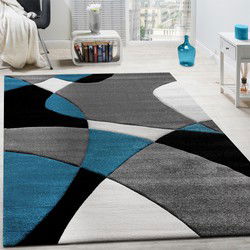 Laagpolig Vloerkleed - Diamesa - Modern - Turquoise / Blauw - 80x300 cm