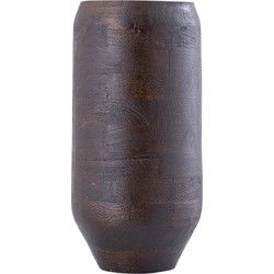 PTMD Bloempot Gerd - 20x20x40 cm - Hout - Bruin