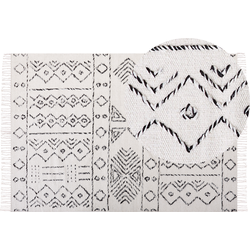 ALKENT - Shaggy tapijt - Gebroken wit - 160 x 230 cm - Wol