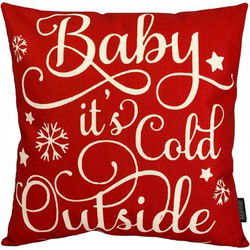 Baby It's Cold Outside | 45 x 45 cm | Kussenhoes | Katoen/Linnen