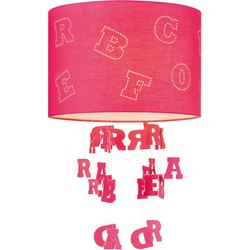 Home sweet home lampenkap Letters kinderkamer Ø 30 cm - fuchsia