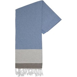 Oxious UNIQUE Hammam Towel khaki-light blue-light grey