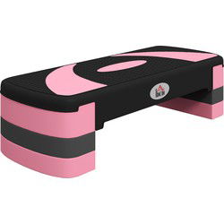 3 hoogtes verstelbare anti-slip aerobic Stepbank - tot 150 kg - Roze