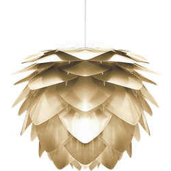 Silvia Mini hanglamp brushed brass - met koordset wit - Ø 32 cm