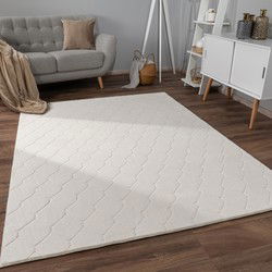 Laagpolig Vloerkleed Lely - Barok - Creme - 160x220 cm