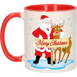 Kerst beker Rudolph en Santa 300 ml - Bekers
