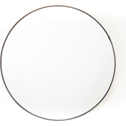 Mirror - Round - Metal - Black- 60x3x60cm