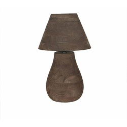 PTMD Tafellamp Peake - 30x30x49 cm - Hout - Bruin