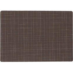 Stevige luxe Tafel placemats Liso bruin 30 x 43 cm - Placemats