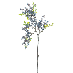 Poke berry spray blue 66 cm kunstbloem