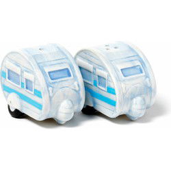 Puckator Peper en zout stel - vakantie caravans - keramiek - cadeau setje - Peper en zoutstel
