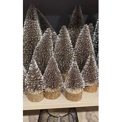 Kerstboom glitter sneeuw 25 cm kerstversiering