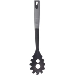 Kinvara Kookgerei pasta opscheplepel - zwart/grijs - kunststof - 34 cm - Keukengerei - Keukengerei