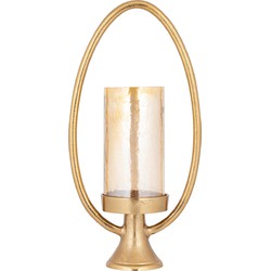 PTMD Windlicht Berido - 27x14x55 cm - Aluminium - Goud
