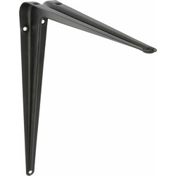 AMIG Plankdrager/planksteun van metaal - gelakt zwart - H400 x B350 mm - Plankdragers