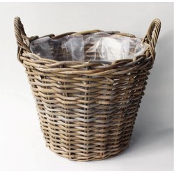 Mand Rotan Antique Grey D40H30CM