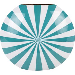 Present Time - Vaas Candy Swirl Large - Turquoise blue & white