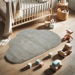 Huggy Wolk vloerkleed - 80X110 Cm Kindervloerkleed - Beige