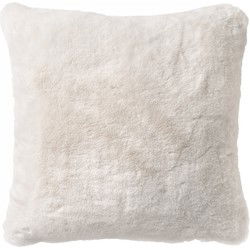 Dutch Decor ZAYA - Sierkussen 45x45 cm - bontlook - effen kleur - Snow White - wit - Dutch Decor