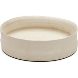 Kave Home - Witte keramische Macae-tafelschaal, klein Ø 24 cm