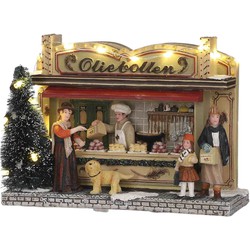 Luville Kerstdorp Hollandse lekkernij - 16.5x6x11.5 cm - Polyresin - Multi