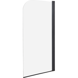 LAPAN - Douchescherm - Zwart - 140 x 80 cm - Veiligheidsglas