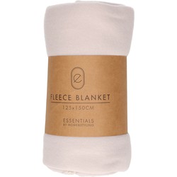 Polyester fleece deken/dekentje/plaid 125 x 150 cm licht grijs - Plaids