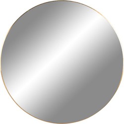 Jersey Mirror - Mirror with brass look frame Ã˜40 cm