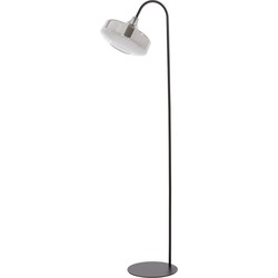 Light&living Vloerlamp 45x29,5x160 cm SOLNA mat zwart+smoke glas