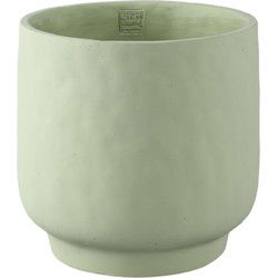 PTMD Bloempot Aline - 30x30x30 cm - Cement - Groen