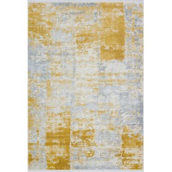 Nora Modern Geel - Grijs vloerkleed - - 160 X 230 CM