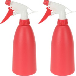 2x Waterspray plantensproeier rood 480 ml - Plantenspuiten