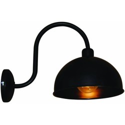 Wandlamp met arm vintage zwart 240mm diameter E27