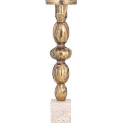 PTMD Kandelaar Malines - 11x11x43 cm - Aluminium - Goud