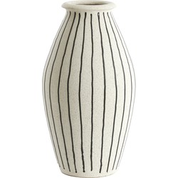 Light&living Vaas deco Ø23,5x43 cm DIPHU keramiek crème-zwart