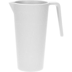 Schenkkan/waterkan - wit - 1500 ML - melamine - D10 x H21 cm - Schenkkannen