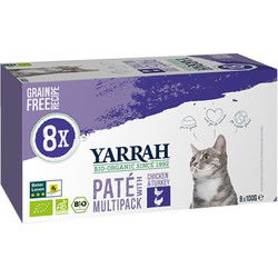 YARRAH CAT ALU PATE MULTIPACK CHICKEN / TURKEY 8X100 GR