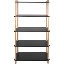 Plankenkast Simplicity - Bamboe Zwart - Large - 80x30x150cm