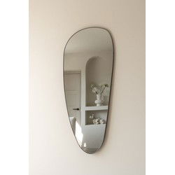 Indore Home - Spiegel Dean - organische vorm - asymmetrisch - wandspiegel - 120cm - zwart