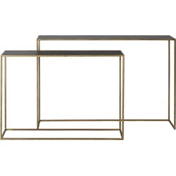 Light & Living - Side BOCA - 120x25x80cm - Goud - Set van 2