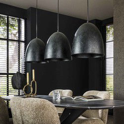 Hanglamp Zwart Hanglamp - 3-Lichts - 125x30x150cm