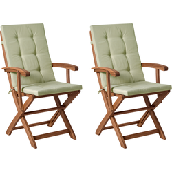 Beliani MAUI PREMIUM - Tuinstoel-Lichte houtkleur-Acaciahout