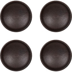 Clayre & Eef Deurknop Set van 4  Ø 3 cm Bruin Ijzer Rond Meubelknop