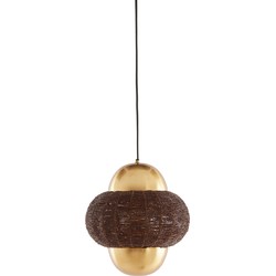 Light & Living - Hanglamp Ø26x28 cm CETARA kralen donker bruin+brons