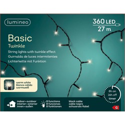 Lumineo kerstverlichting - 360 led lampjes - warm wit - 27 m - Kerstverlichting kerstboom